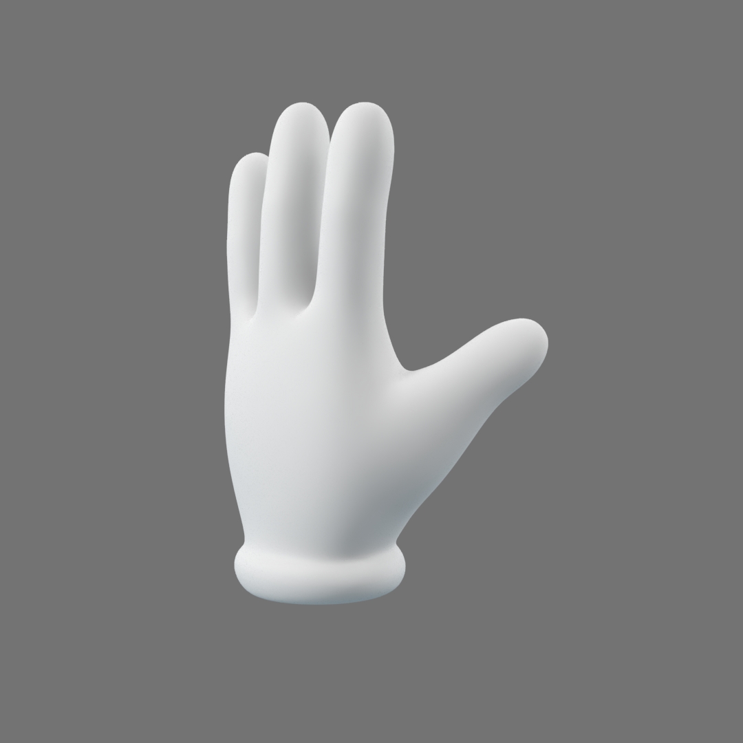 Cartoon Glove Hands Low Poly – 4 fingers by GeoGo | 3DOcean